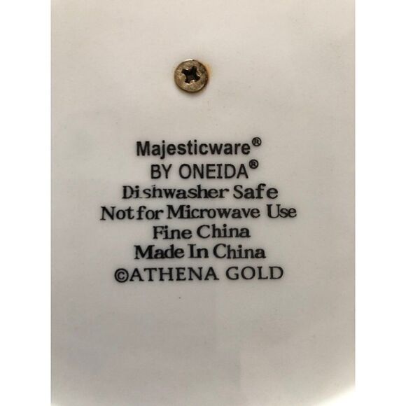 vintage cupcake stand majesticware by oneida athena gold trim - Picture 4 of 4